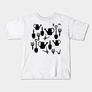 Gardener Black Pattern Kids T-Shirt